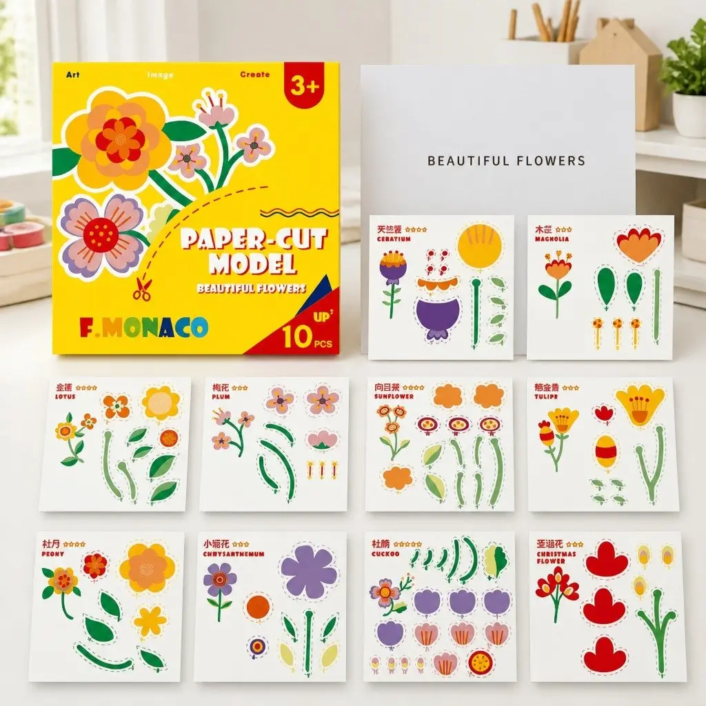 Children's Paper Cutting Kit Model Craft Art Activity Scissors