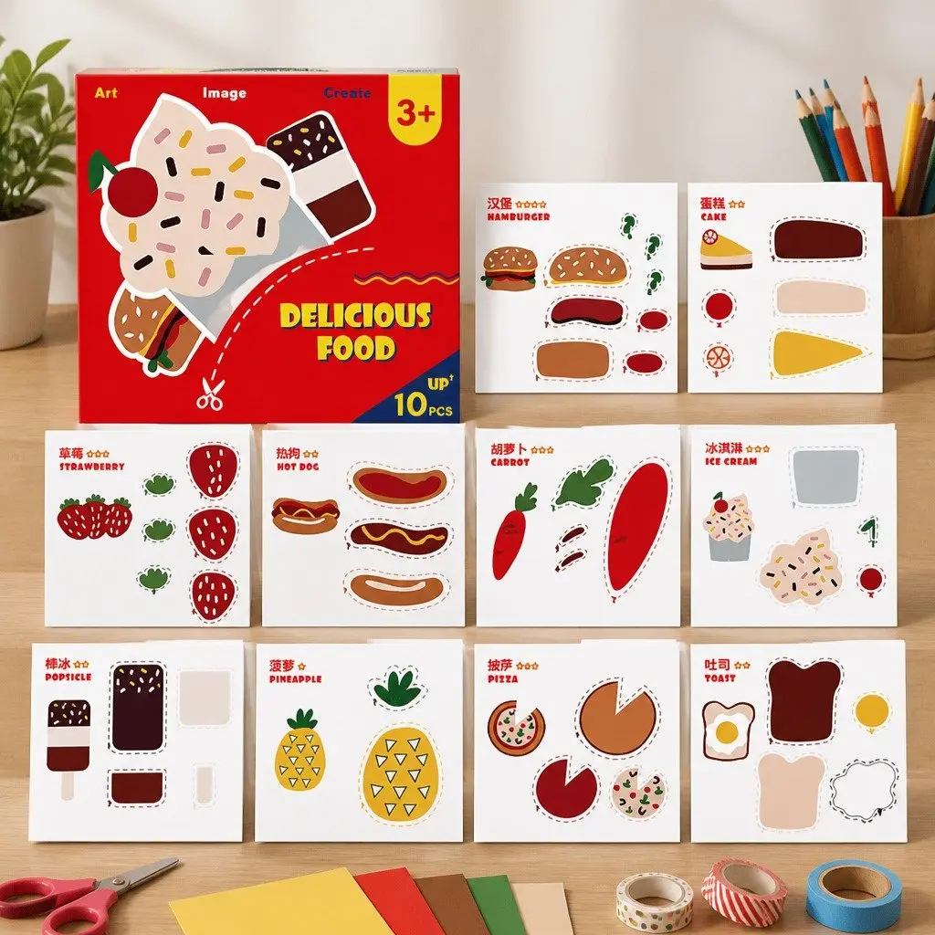 Children's Paper Cutting Kit Model Craft Art Activity Scissors