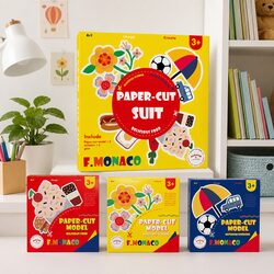 Paper Cut Craft Set 3 Pack Kids Flower Food Outdoor Theme Educational Activity