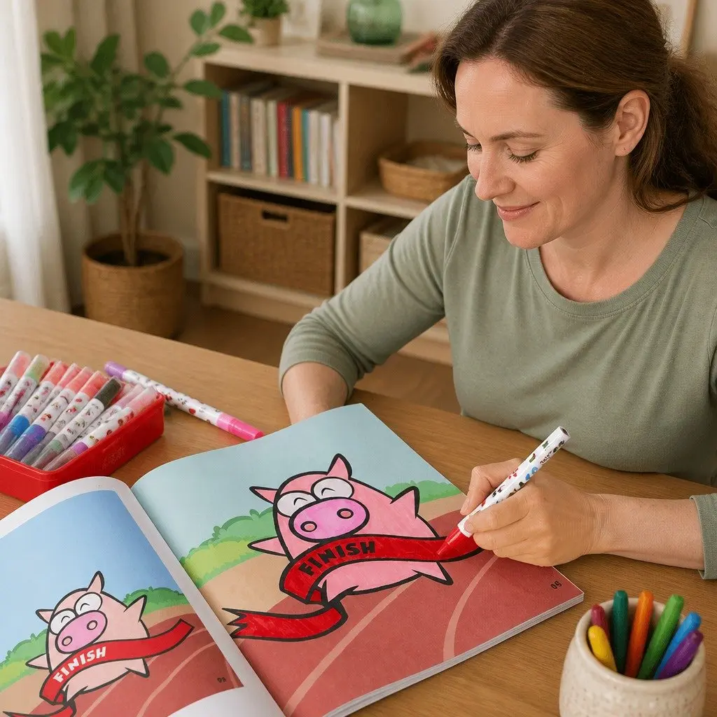 Coloring Book Multicolor Thick Paper Fun Creative Drawing Activity for Kids