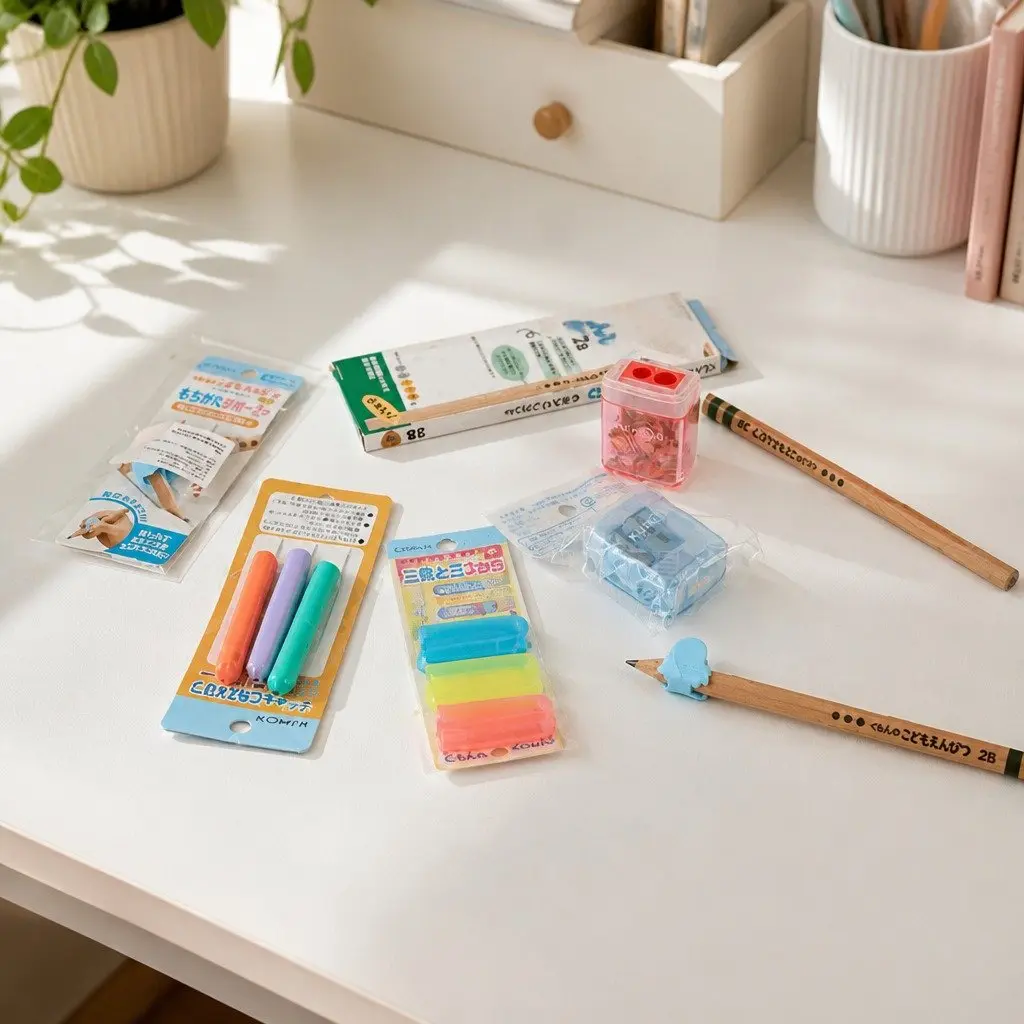 Kids Pencil Cap Extension Grip Bear Design Writing Aid for Children 3Pcs