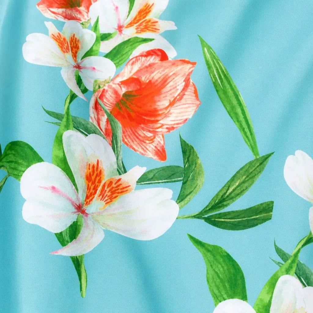 Medium Floral Reusable Shopping Bag Foldable Water-Resistant Recycled Plastic for Grocery and Everyday Use