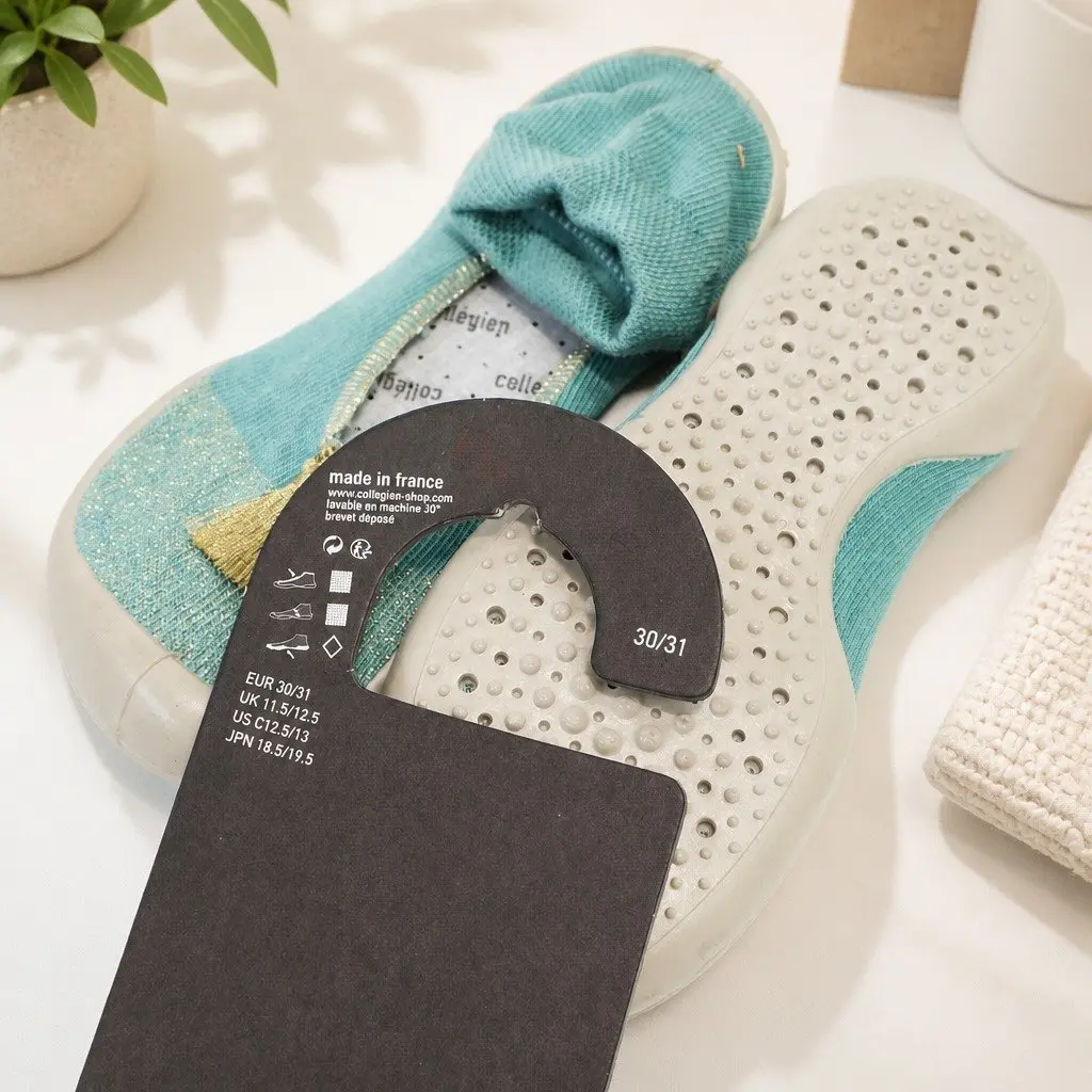 Kids Slipper Socks Blue Size 30-31 Non-Slip Indoor Comfort Soft