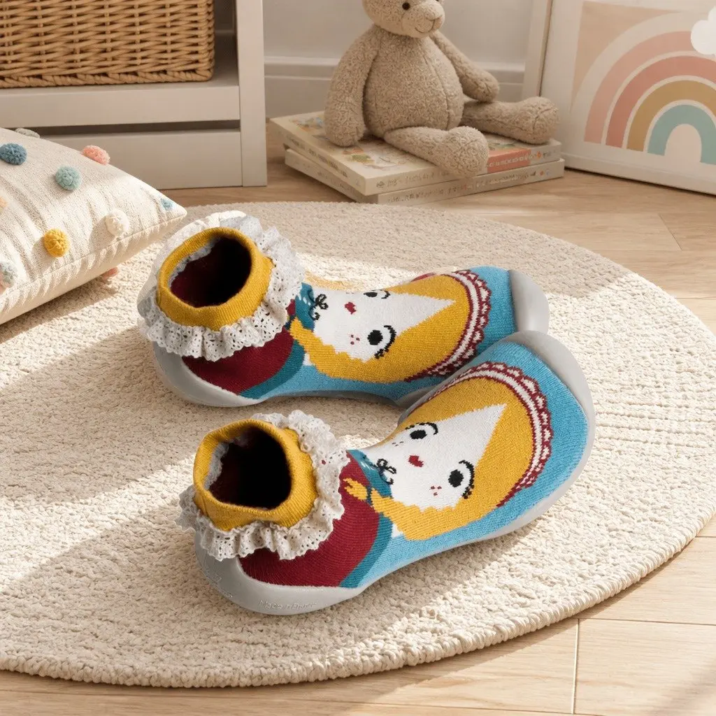 Kids Slipper Socks Marie Lace 18-19 Soft Comfortable Machine Washable Indoor
