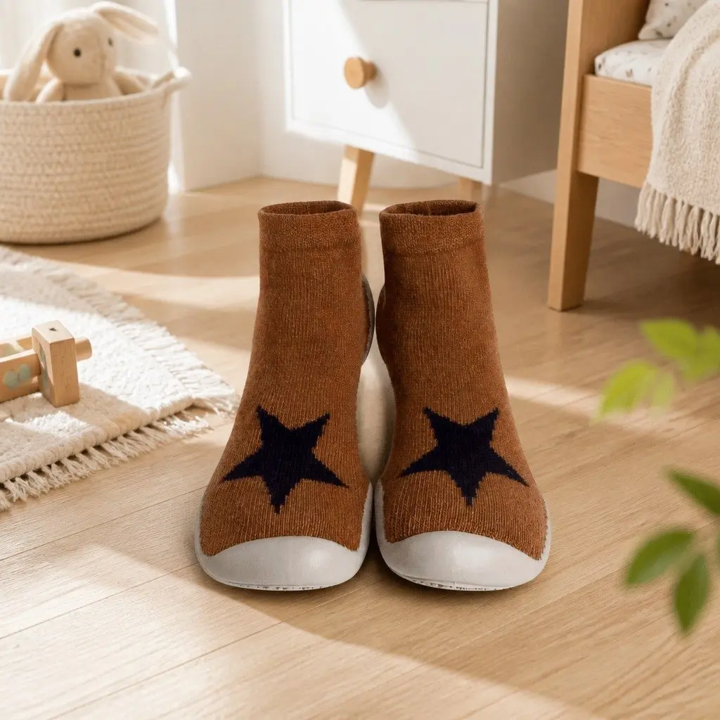 Kids Slipper Socks Soft Breathable Non-Slip Size 26-27 Machine Washable