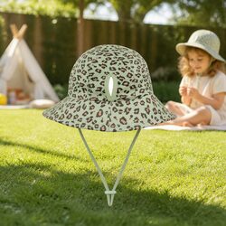 Kids Ponytail Bucket Hat - Compact & Protective