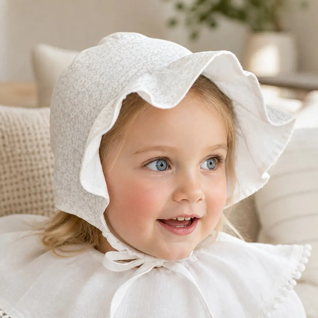 Ruffle Bonnet Hat Willow M Reversible Sun Protection UPF50+ for Girls Kids