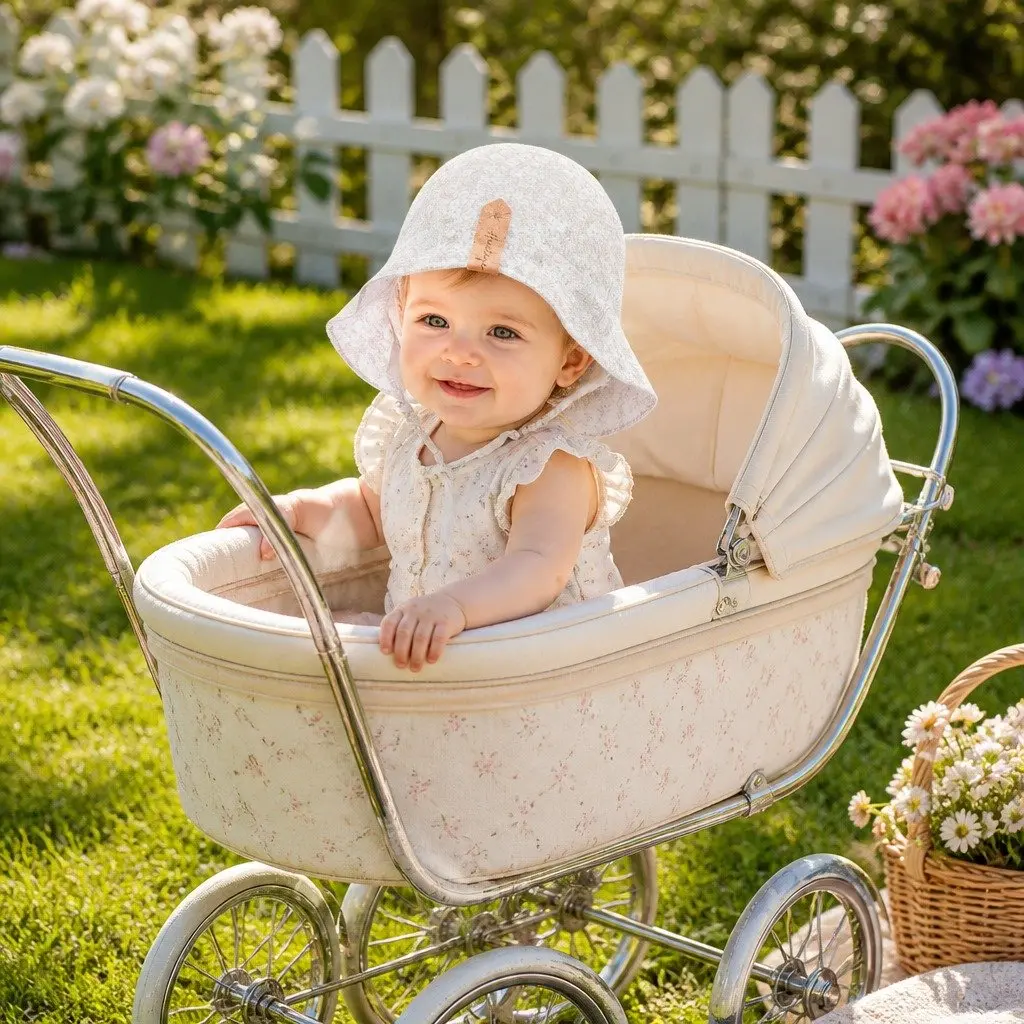 Ruffle Bonnet Hat Willow M Reversible Sun Protection UPF50+ for Girls Kids