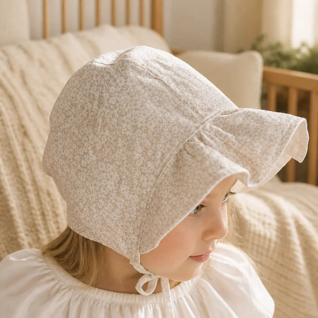 Ruffle Bonnet Hat Willow M Reversible Sun Protection UPF50+ for Girls Kids