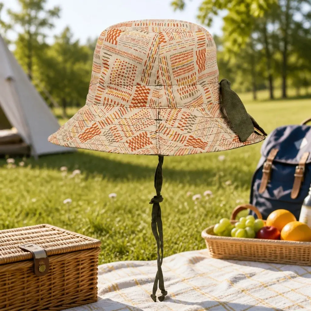 Kids Reversible Bucket Hat Otis Olive S UPF50+ Sun Protection Wide Brim Explorer Style