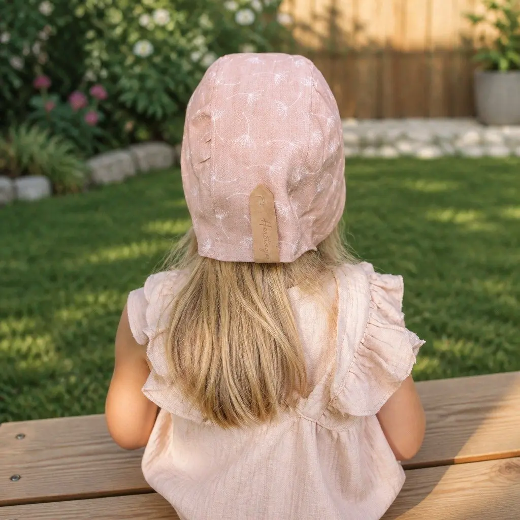 Reversible Baby Bonnet Hat UPF50+ Sun Protection Linen Newborn Toddler Classic