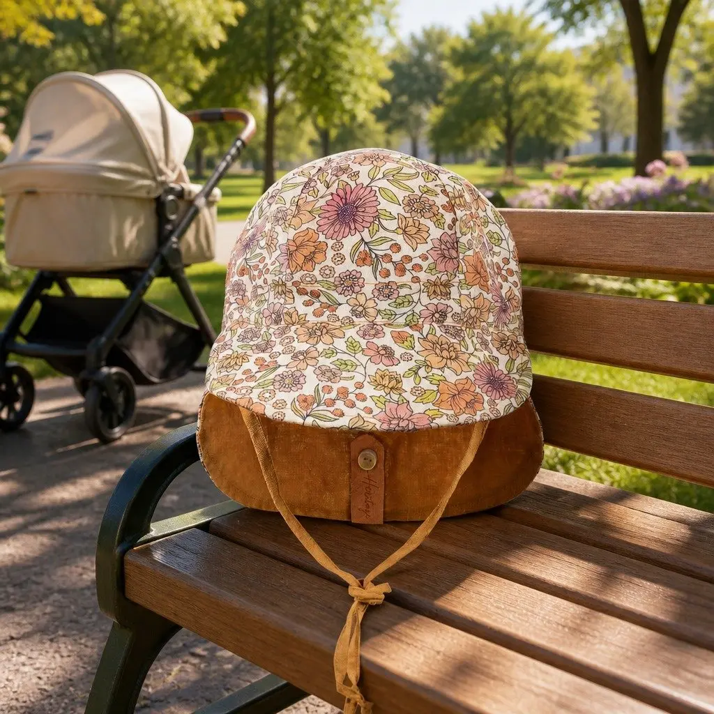 Baby Flap Hat Reversible Matilda Maize S UPF50+ Sun Protection