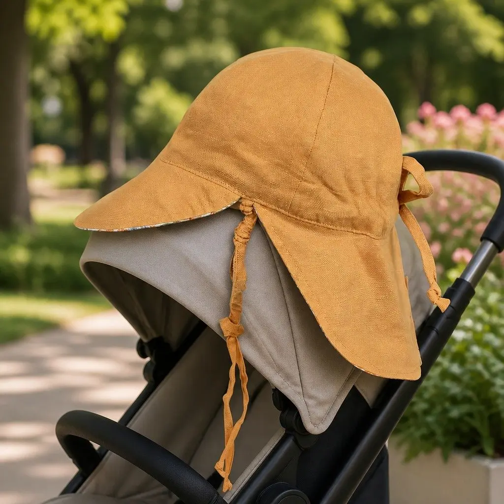 Baby Flap Hat Reversible Matilda Maize S UPF50+ Sun Protection