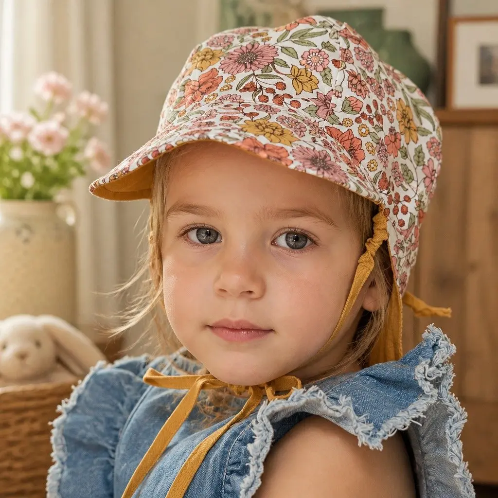 Baby Flap Hat Reversible Matilda Maize S UPF50+ Sun Protection