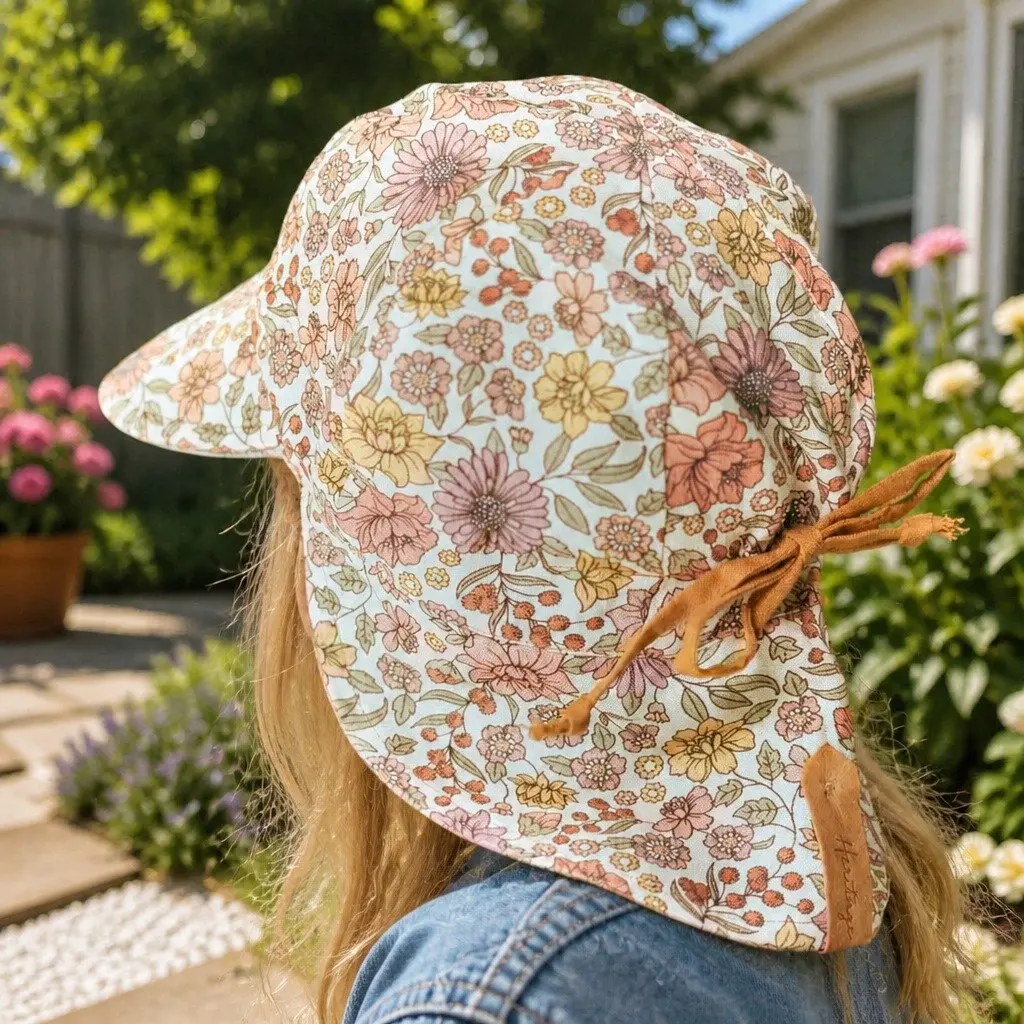 Baby Flap Hat Reversible Matilda Maize S UPF50+ Sun Protection