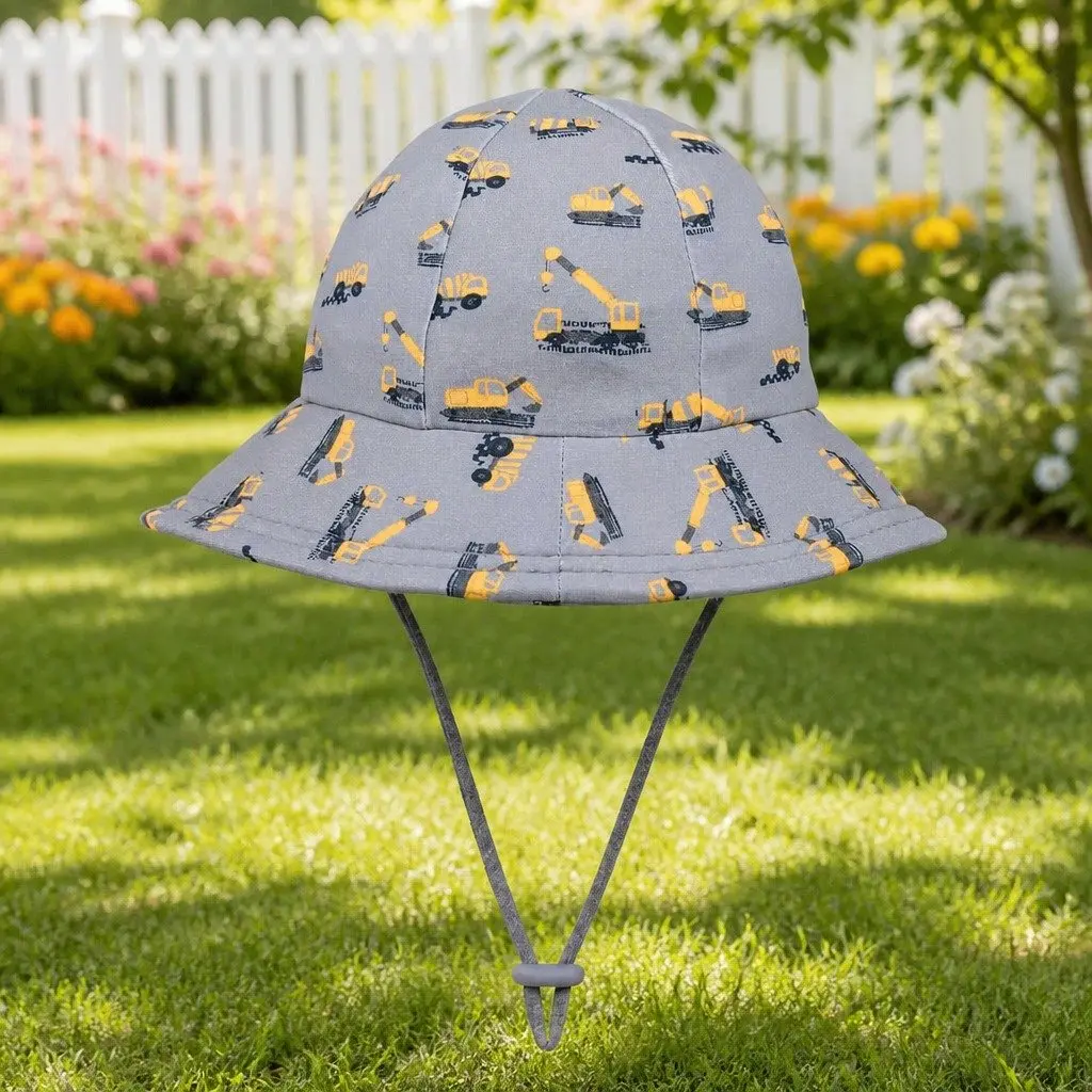 Toddler Bucket Hat Yellow Black Grey Soft Brim Sun Protection UPF50+