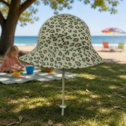 Toddler Sun Hat in Leopard - Comfortable and Safe
