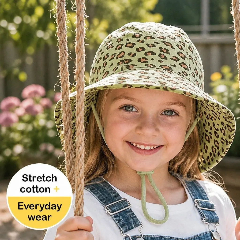Toddler Bucket Hat Leopard S Sun Protection UPF50+ Soft Brim