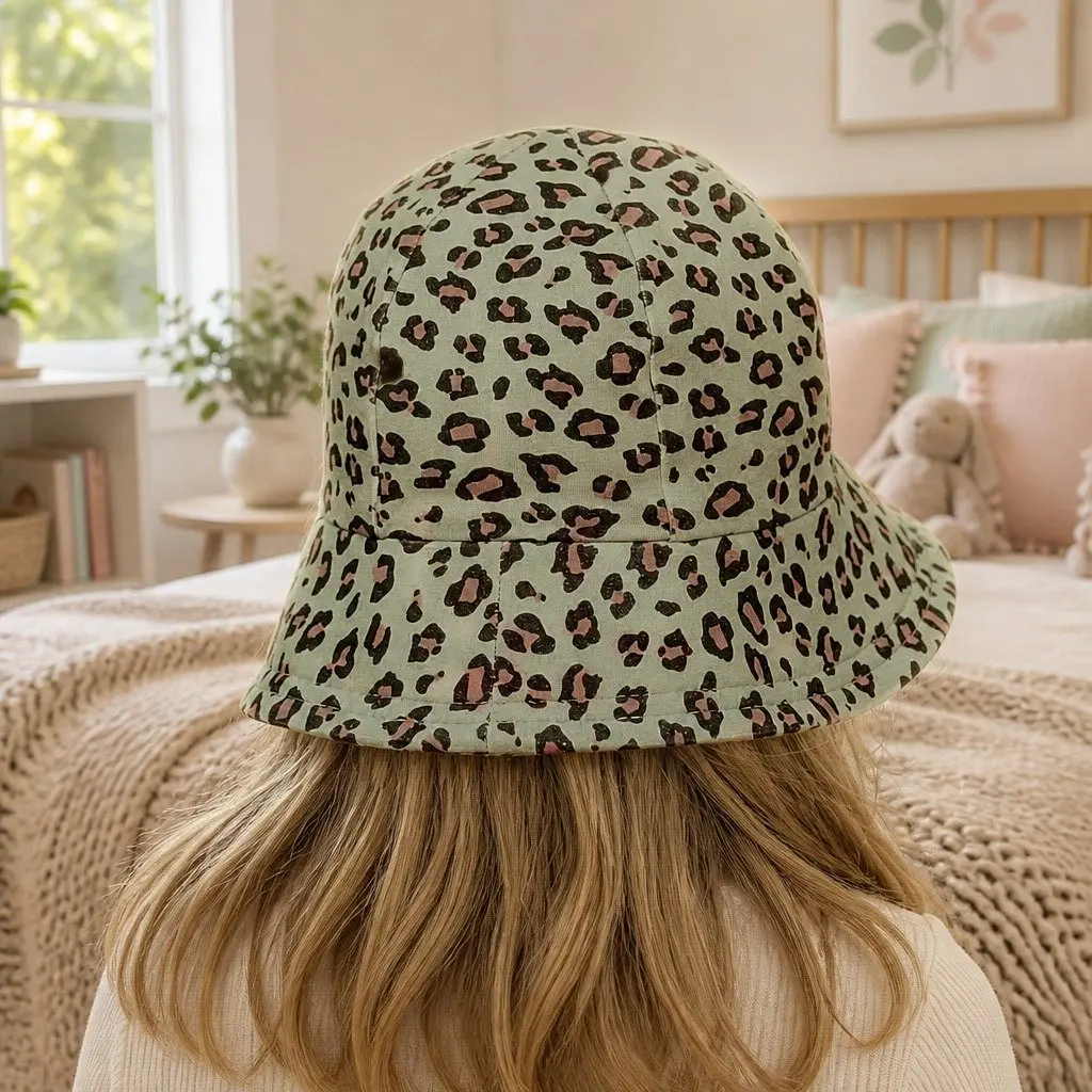 Toddler Bucket Hat Leopard S Sun Protection UPF50+ Soft Brim