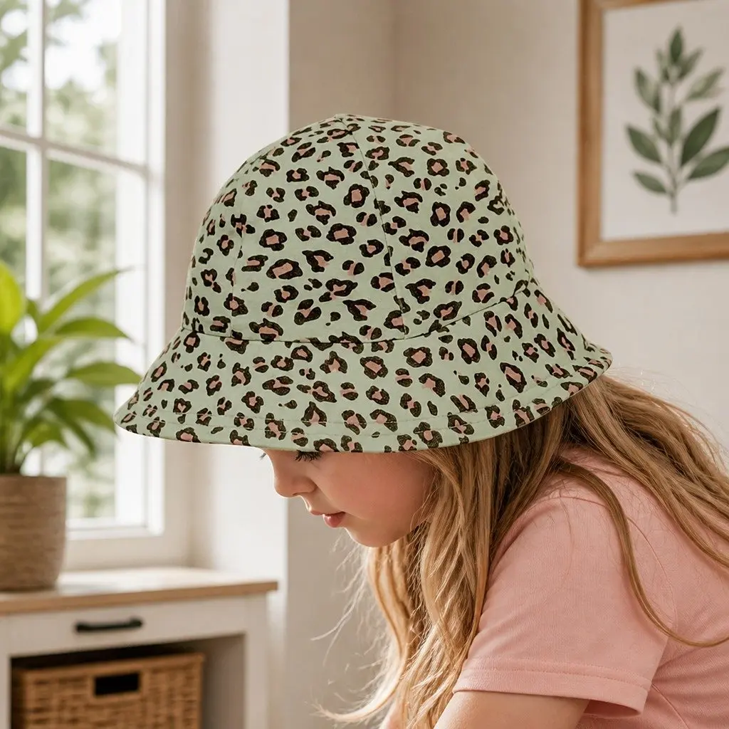 Toddler Bucket Hat Leopard S Sun Protection UPF50+ Soft Brim