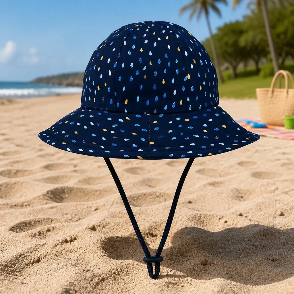 Toddler Sun Hat Flexible Brim Soft Cotton UPF50+ for Prams Strollers Carriers Size XS
