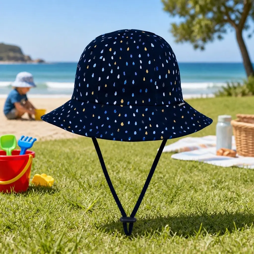 Toddler Sun Hat Flexible Brim Soft Cotton UPF50+ for Prams Strollers Carriers Size XS