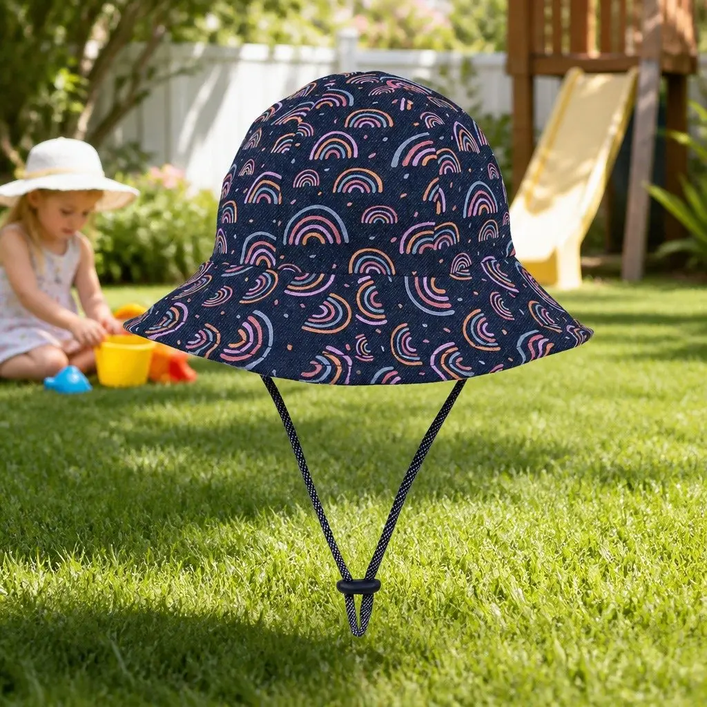 Toddler Bucket Hat Rainbow S Soft Flexible Brim Sun Protection UPF50+