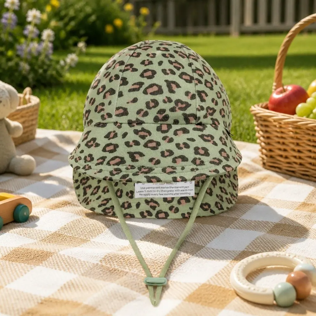 Baby Sun Hat Soft Stretch Cotton UPF50+ Protection Legionnaire Style for Prams and Carriers