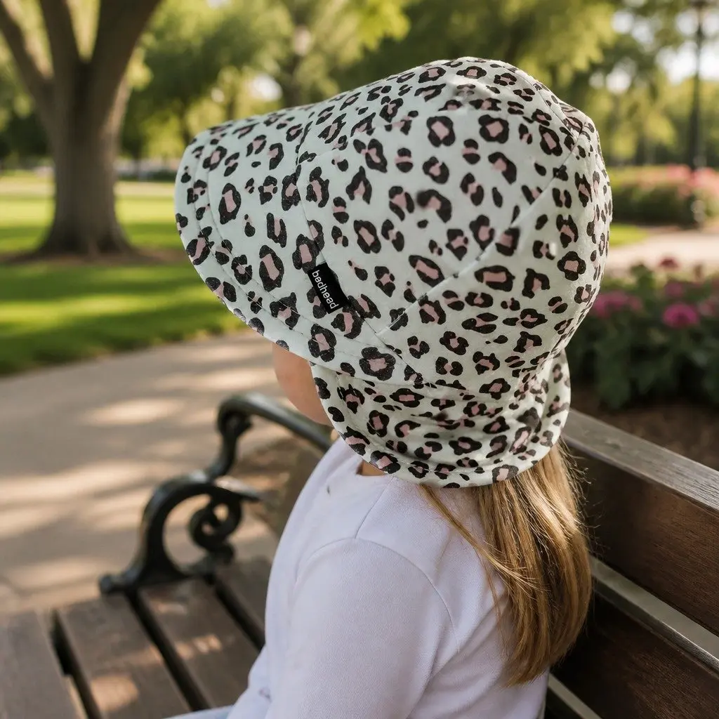 Legionnaire Baby Sun Hat Leopard M Soft Cotton Stretch UPF50+ Protection