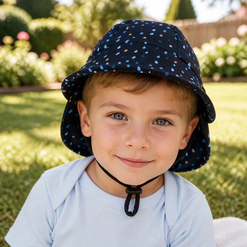 Legionnaire Hat Blue Orange S Baby Sun Protection Soft Cotton Jersey UPF50+