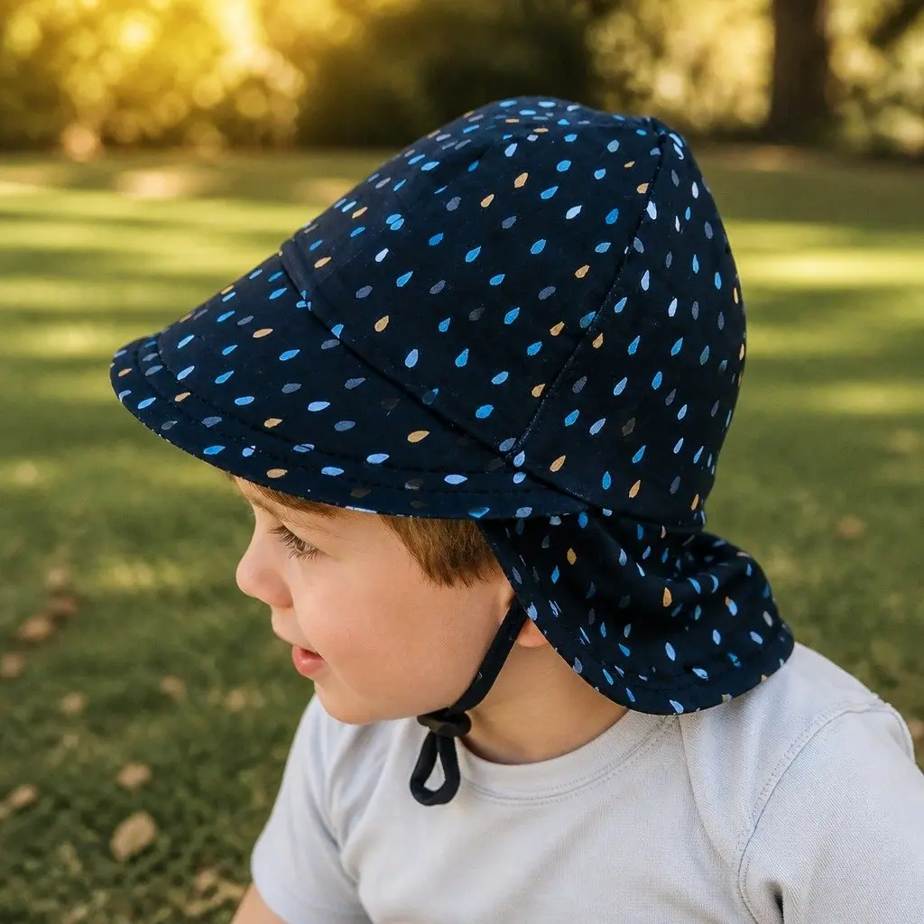 Legionnaire Hat Blue Orange S Baby Sun Protection Soft Cotton Jersey UPF50+