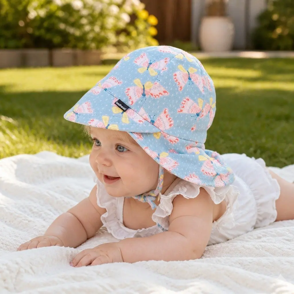Legionnaire Hat Butterfly L UPF50+ Sun Protection for Newborns Crawlers and Toddlers