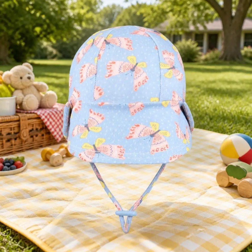 Legionnaire Hat Butterfly L UPF50+ Sun Protection for Newborns Crawlers and Toddlers