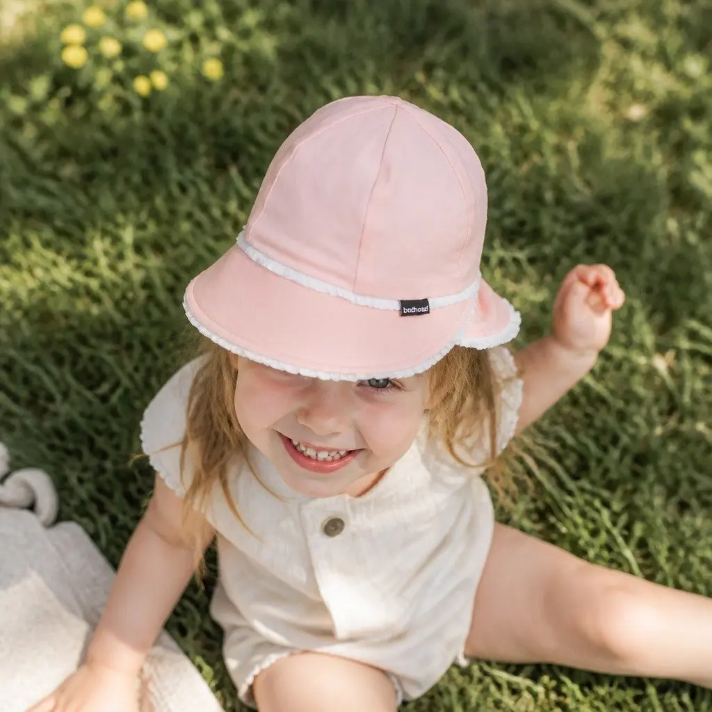 Legionnaire Baby Sun Hat Ruffle Trim Blush M Pram Carrier Kids