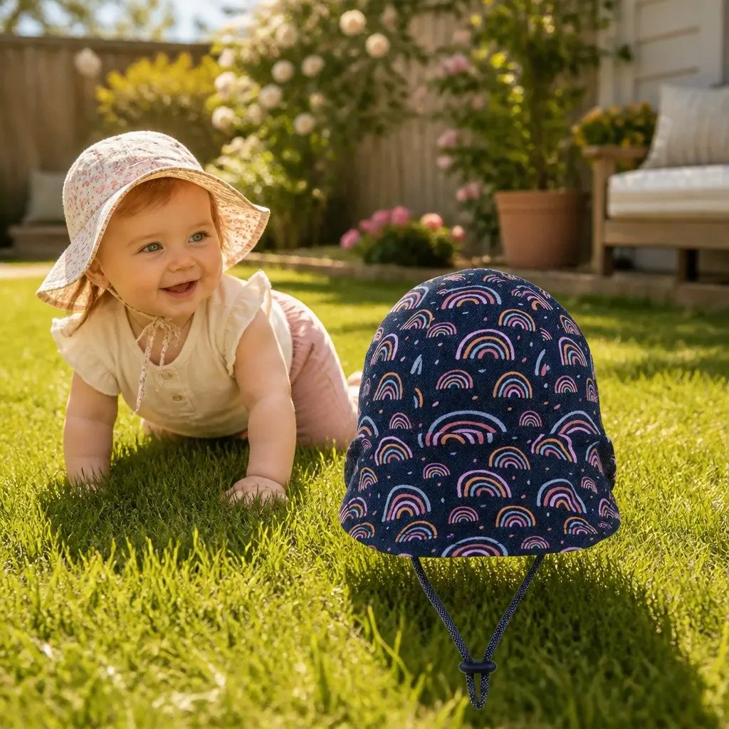 Legionnaire Baby Sun Hat Rainbow L UPF50+ Soft Cotton Jersey