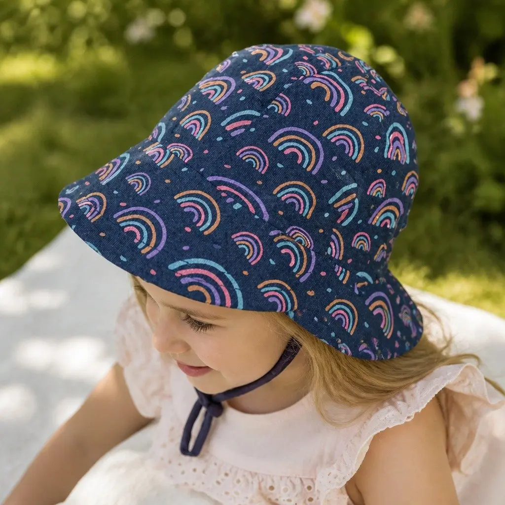Legionnaire Baby Sun Hat Rainbow L UPF50+ Soft Cotton Jersey