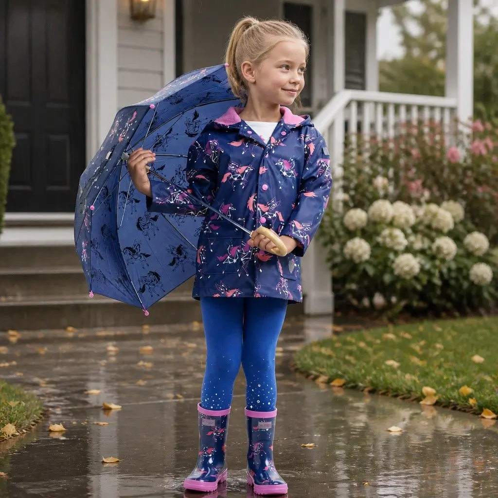 Pegasus Constellations Colour Changing Umbrella Kids Rainy Day Protection