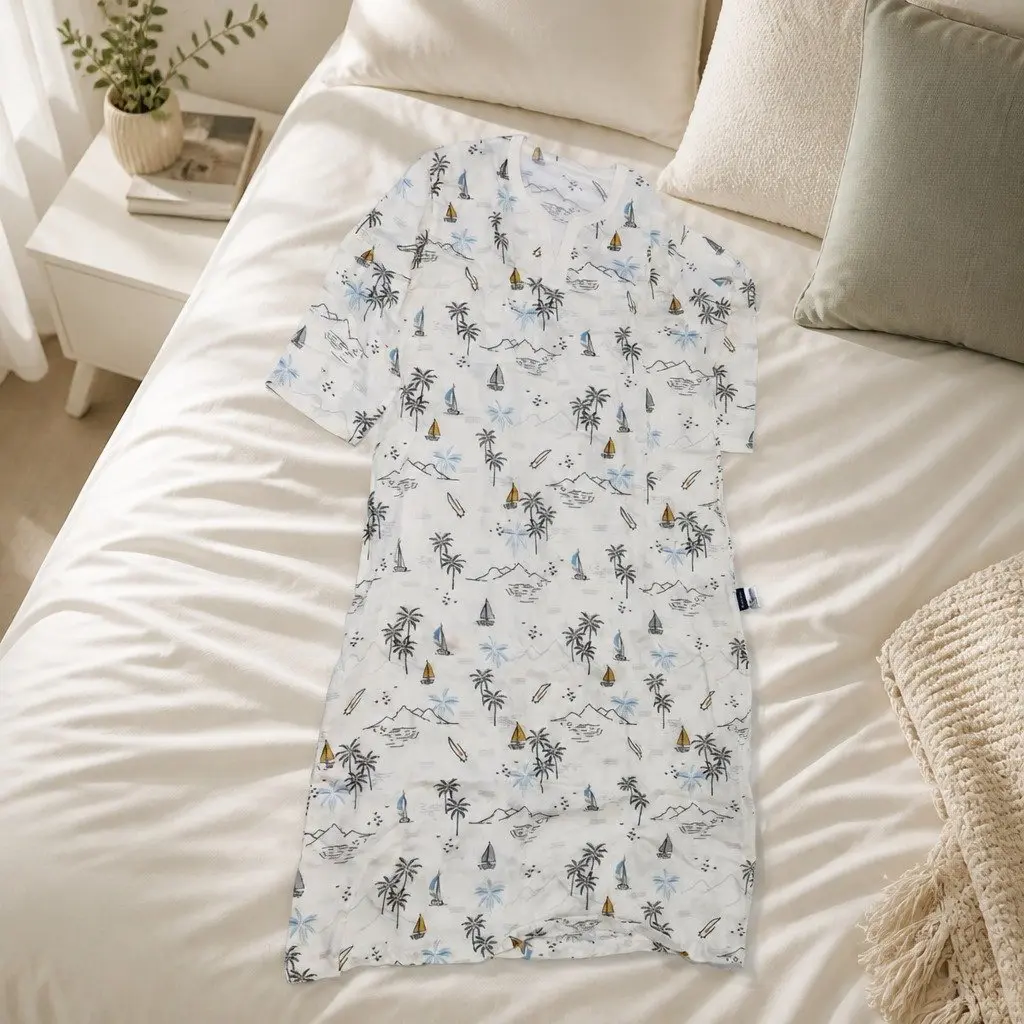 Bamboo Loungeware Dress Coconut XS Relaxed Fit Sleepwear Casual Home Wear