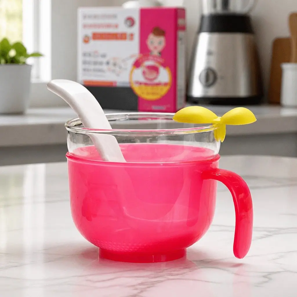 Porridge Maker Pink Heat Resistant Glass for Rice Cookers Baby Food Cooking