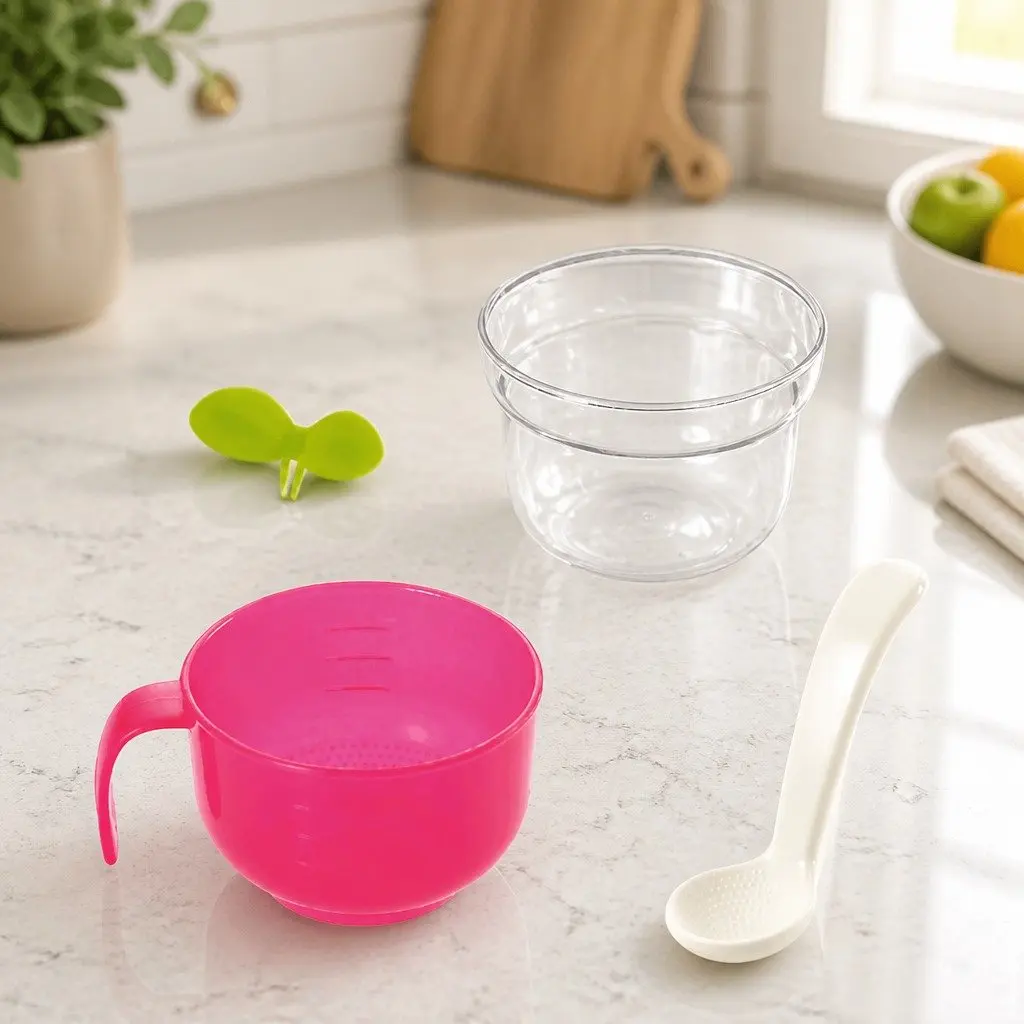 Porridge Maker Pink Heat Resistant Glass for Rice Cookers Baby Food Cooking