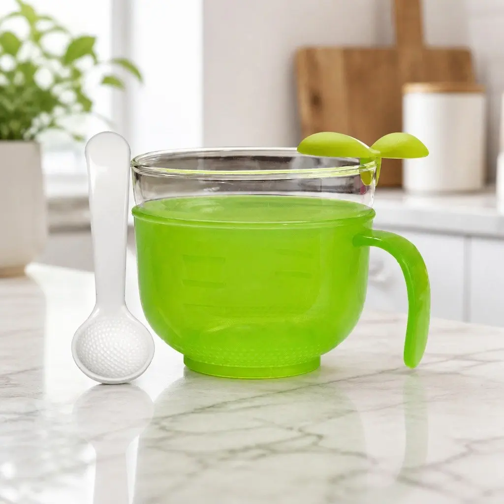 Porridge Maker Green Heat Resistant Glass Baby Food Cooking Steamer Accessory