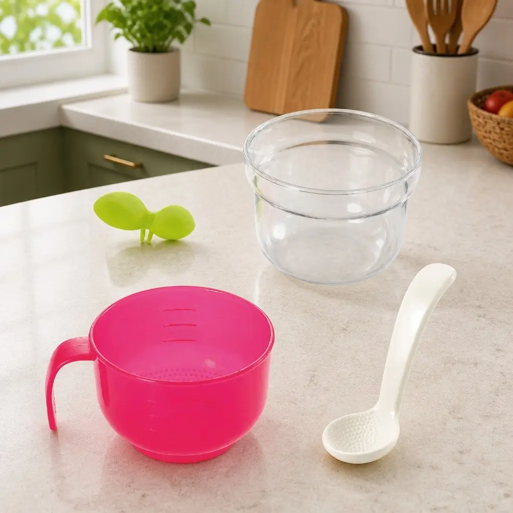 Porridge Maker Green Heat Resistant Glass Baby Food Cooking Steamer Accessory