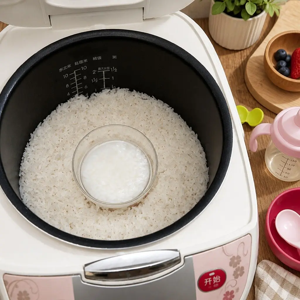 Porridge Maker Green Heat Resistant Glass Baby Food Cooking Steamer Accessory