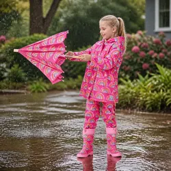 Kids Rain Boots Size 8 - Waterproof and Slip-Resistant