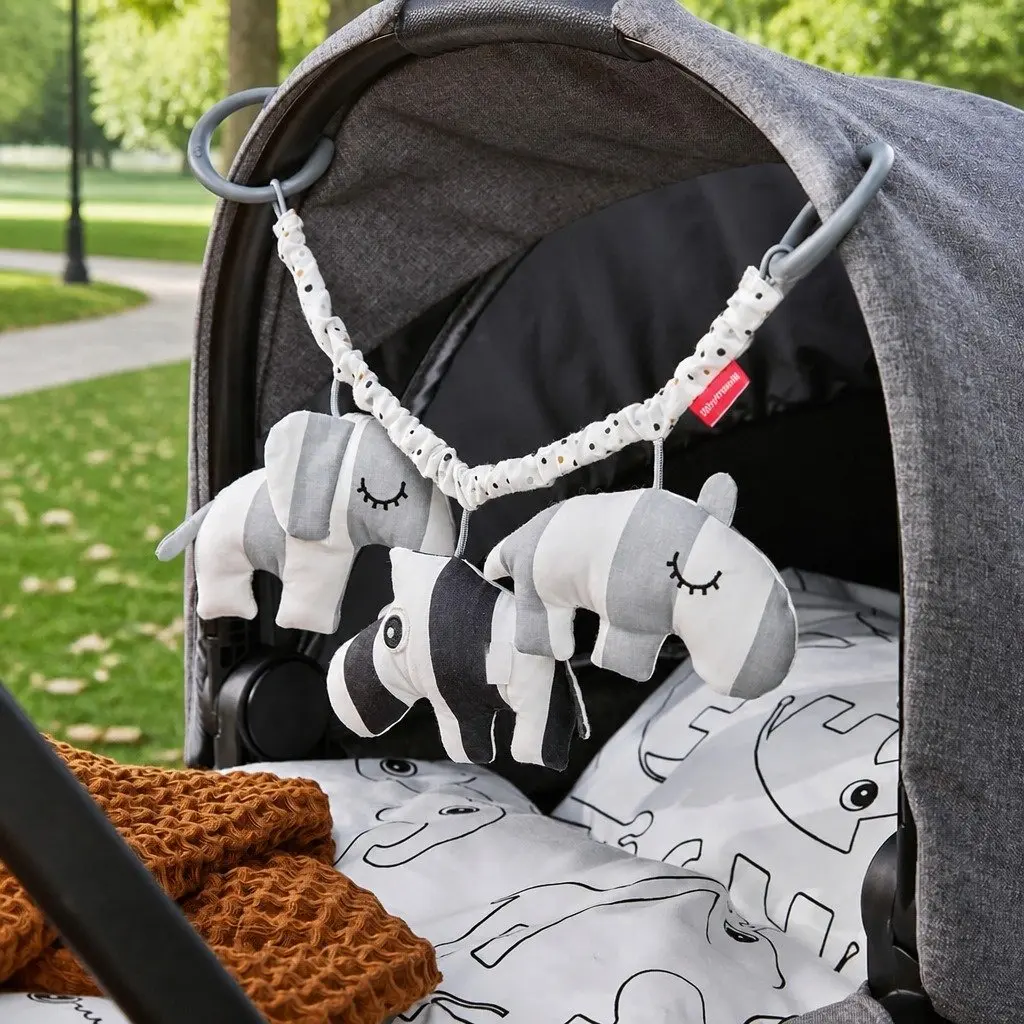 Pram Toy Deer Friends Soft Plush Play Set for Stroller Car Seat Attachment