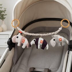 Compact Plush Baby Pram Toy Attachment