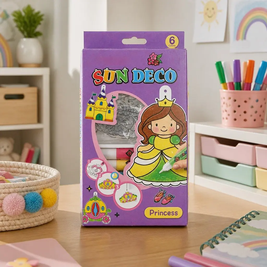 Kids Craft Set Princess Colouring Painting Molds Creative Playtime Activities