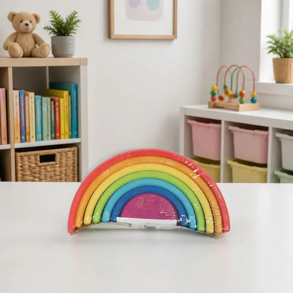 Stacking Toy Rainbow Small Curved Arches Montessori Learning Sorting