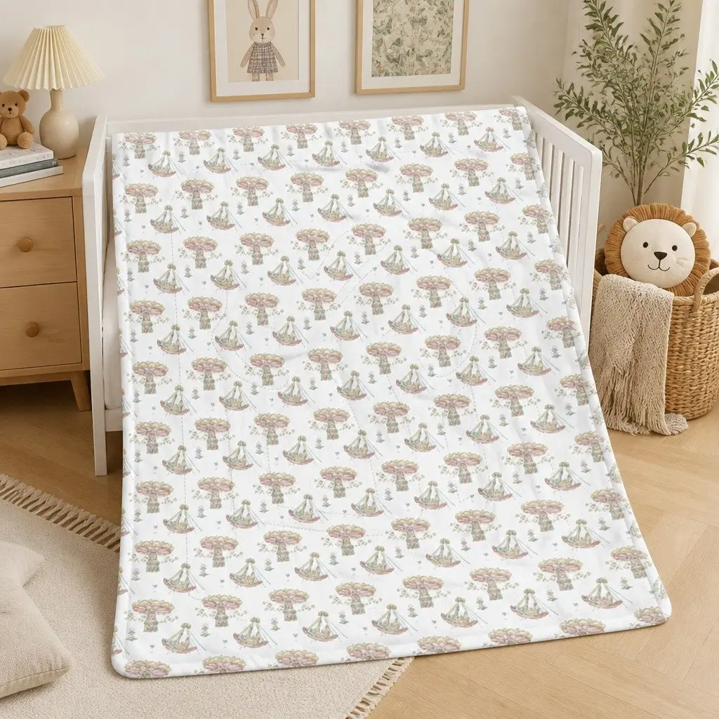Kids Cooling Comforter Blanket Blue 120x150cm Moisture-Wicking Soft Sleep Cover