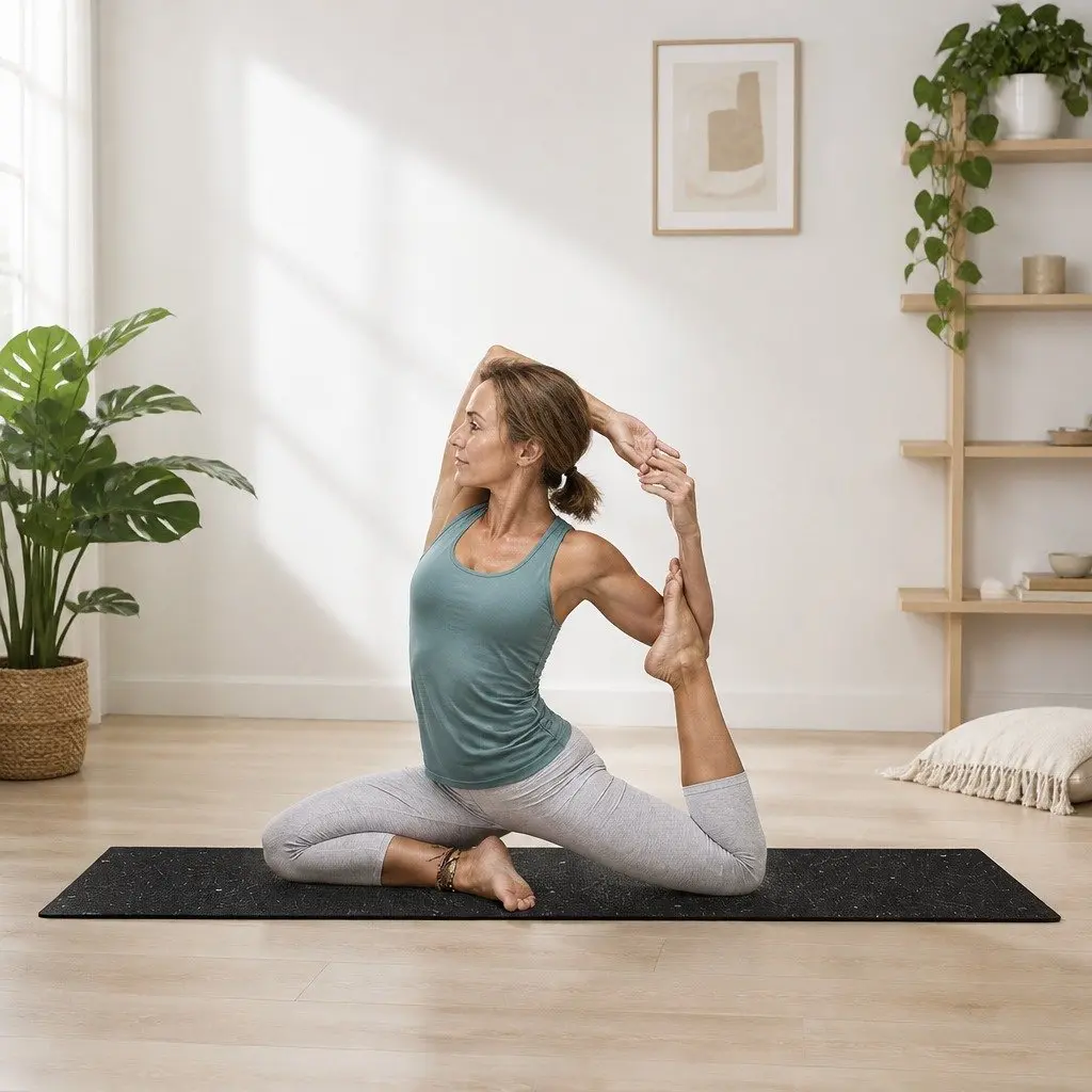 Yoga Mat Constellation Pattern Portable Lightweight Supportive Cushioning 60 x 173 cm